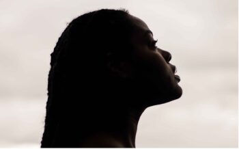 Young woman looking up into the distance